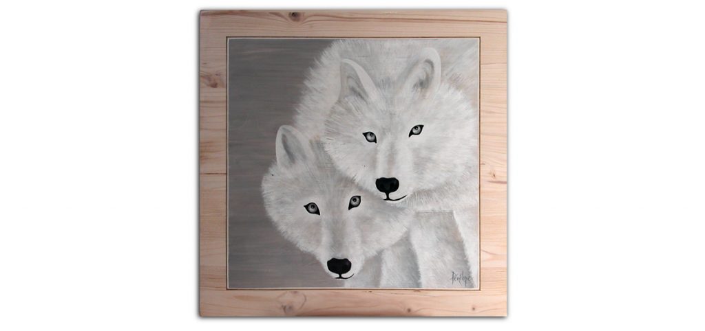 couple loups blancs