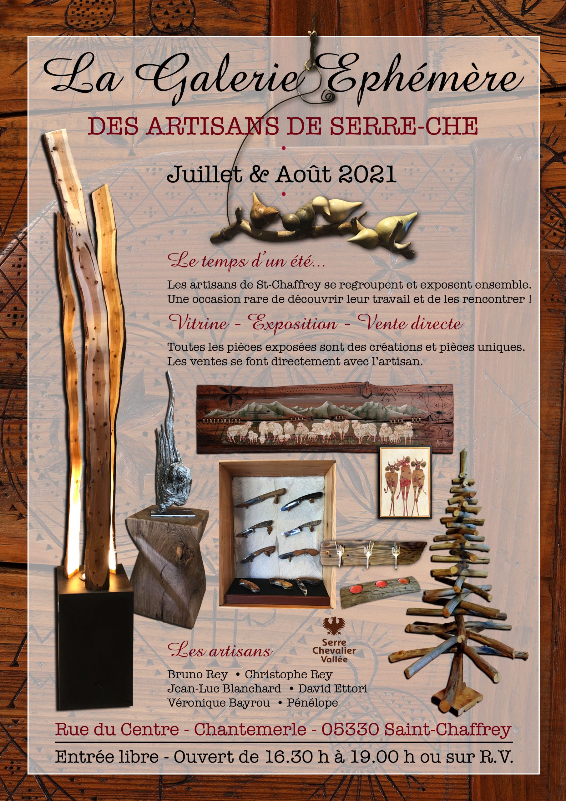 affiche expo artisans de serre che