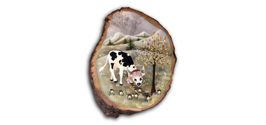 vache et champignon