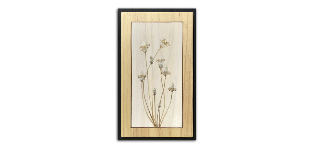 plantain, peinture or sur bois