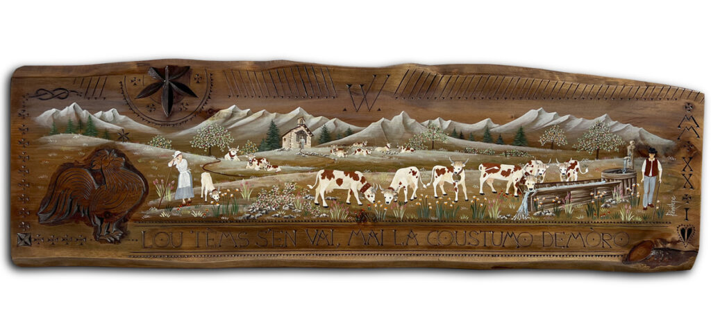 peinture sur pin cembro